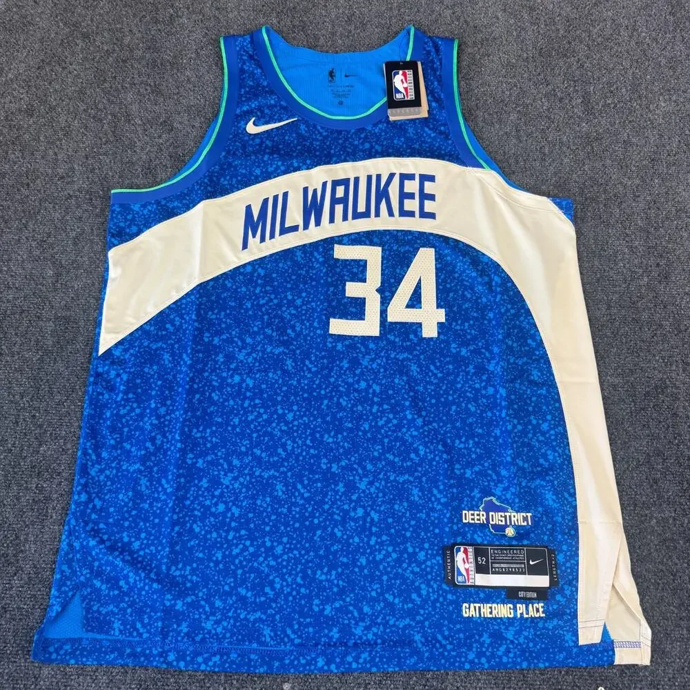 Giannis Antetokounmpo Jersey Mens XL 52 Nike Dri Fit ADV Milwaukee Bucks NBA NWT